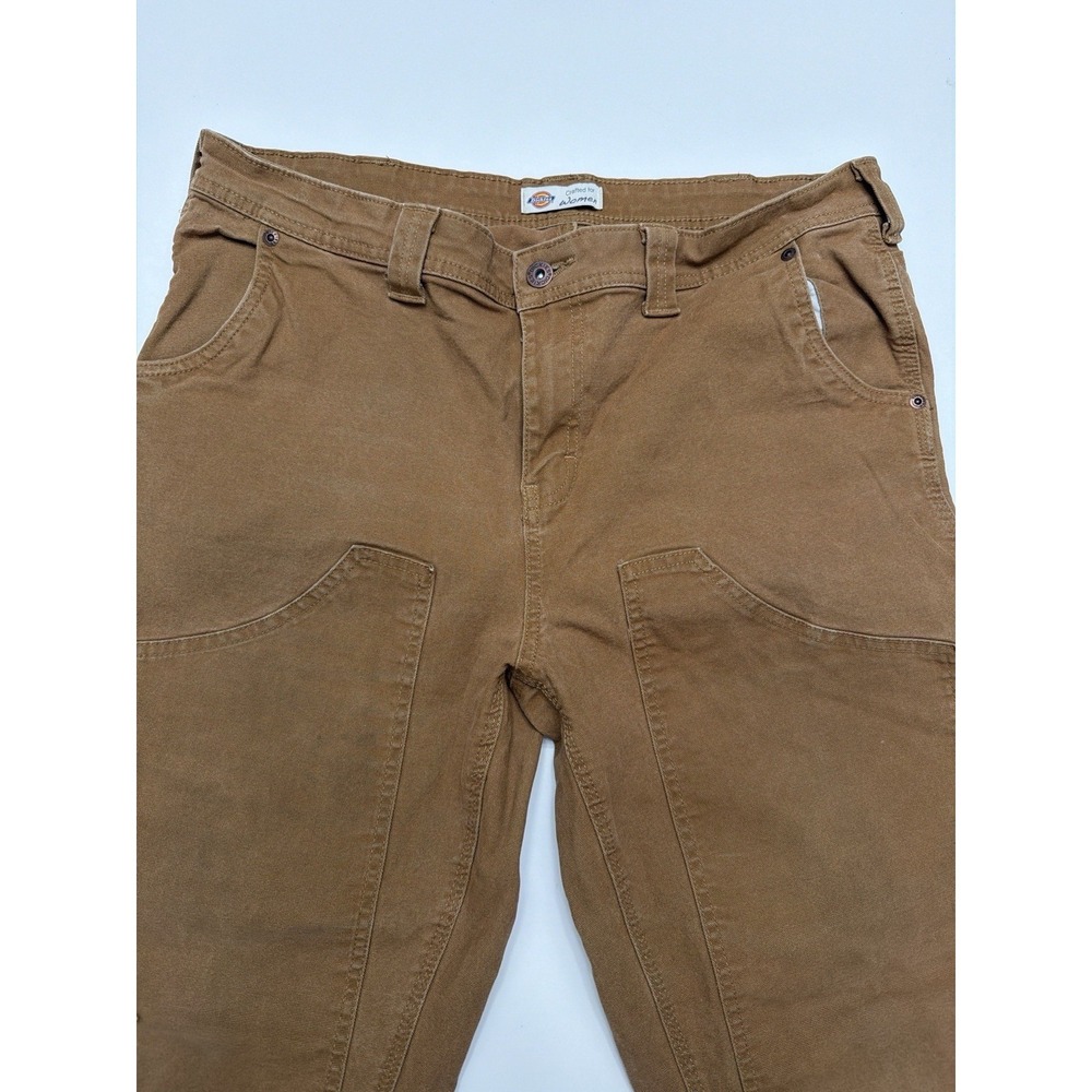 Dickies Womens Carpenter Pants Brown Distressed Workwear 14 36x30.    ‎ 5147